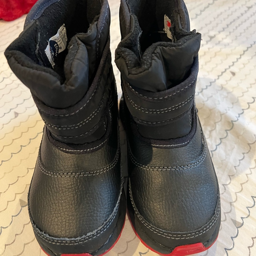 UGG Kids Black and Red Snow Boots